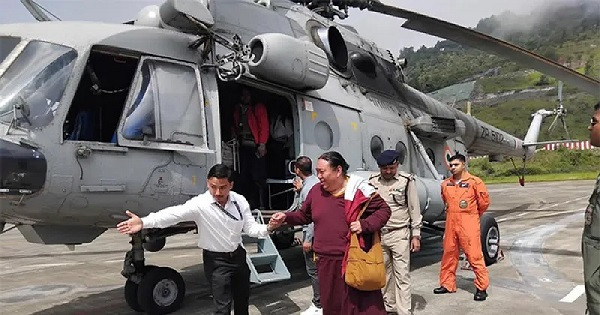 Tourists from Chaten evacuated at Pakyong Airport