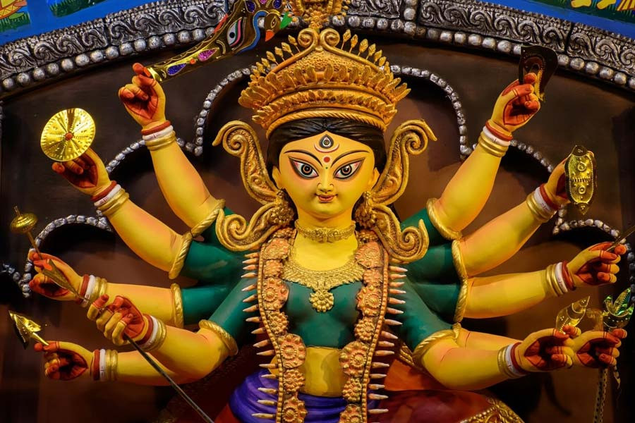Ten weapons in Goddess Durga’s ten hands
