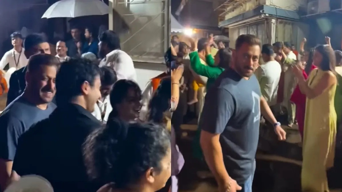 Salman Khan dances to dhol at Ganpati visarjan