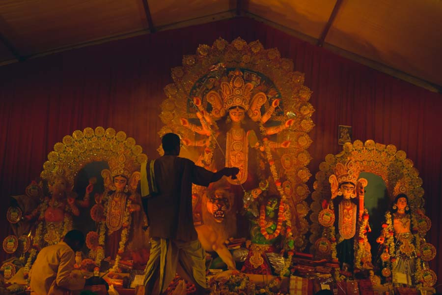 Puja of the Whitefield Cultural Association in Bengaluru