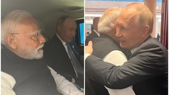 PM Modi and Vladimir Putin share car ride