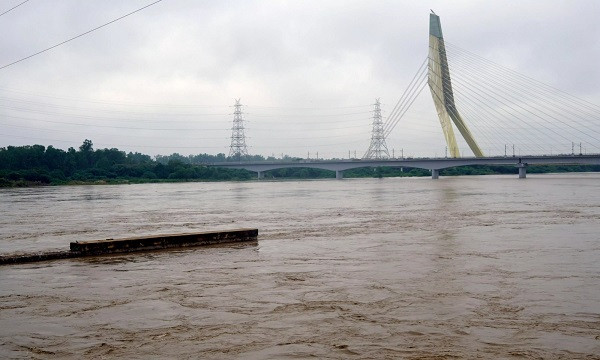 Yamuna river  rosses Danger Mark