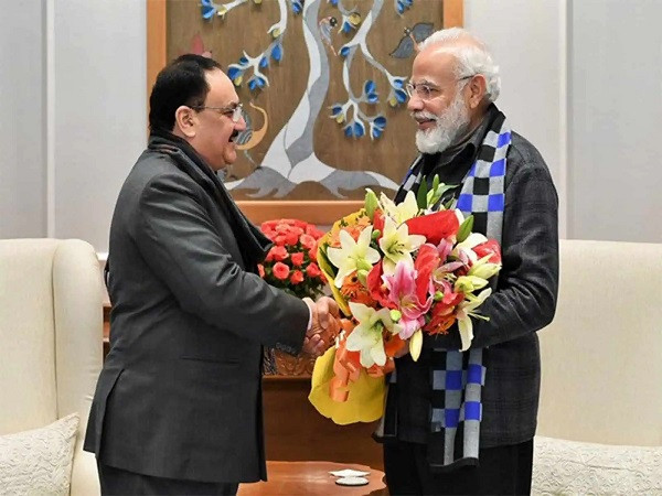 PM Narendra Modi &  Health Minister J P Nadda
